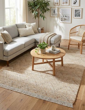 6' 1 x 9' Handmade Braided Jute Rug