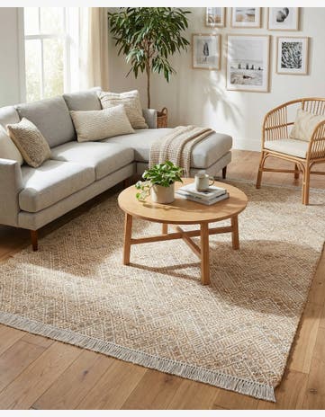 6' 1 x 9' Handmade Braided Jute Rug