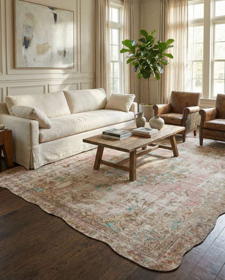 9' 5 x 11' 4 Hand Knotted Ultra Vintage Persian Wool Rug