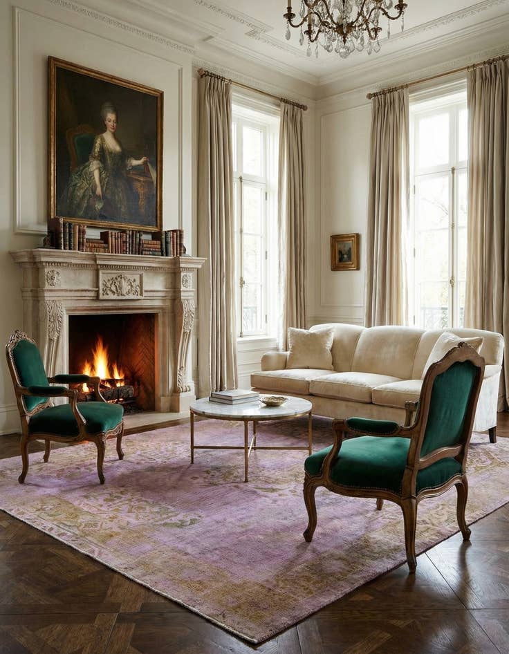 Detail image of 9' 3 x 12' 4 Hand Knotted Vintage Royal Persian Wool Rug