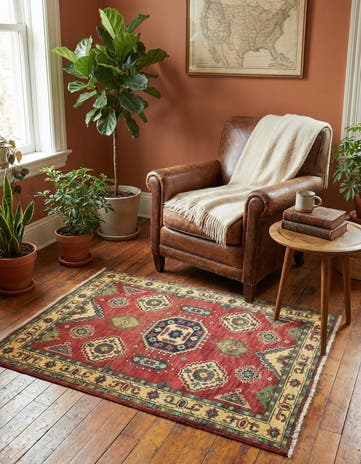 3' x 3' 9 Hand Knotted Kazak Rug