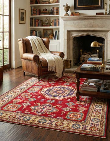 5' 9 x 7' 10 Hand Knotted Kazak Rug