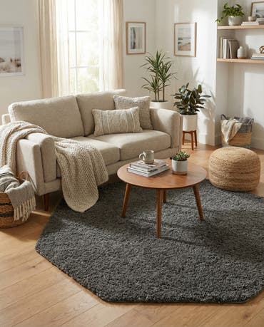  6' x 6' Everyday Shag Octagon Rug