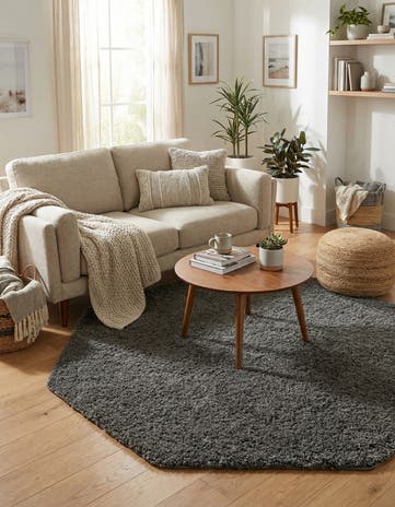 6' x 6' Everyday Shag Octagon Rug