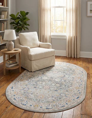 Cloud Gray Whitney Oval Rug