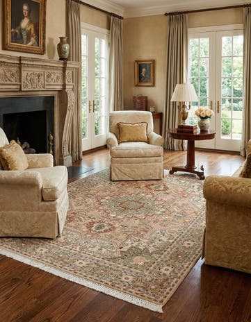 5' x 6' 10 Hand Knotted Tabriz Persian Rug