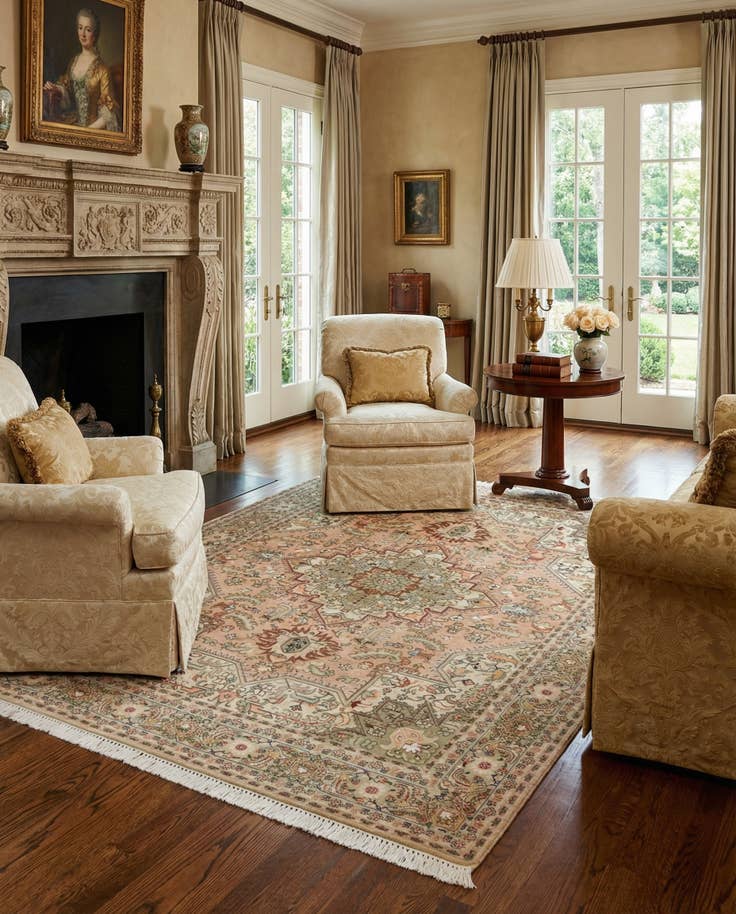 Detail image of 5' x 6' 10 Hand Knotted Tabriz Persian Rug