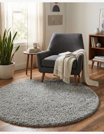 5' x 5' Everyday Shag Round Rug