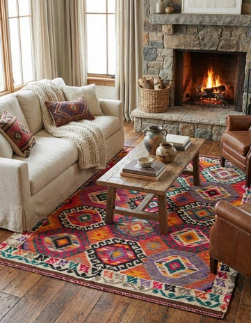 5' x 7' Hand Knotted Darya Wool Rug
