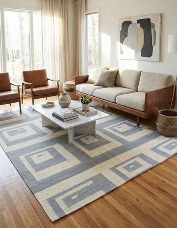 5' x 6' 6 Hand Woven Kilim Modern Wool Rug