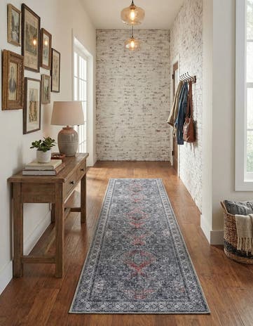 2' 7 x 12' Washable Timeless Runner Rug
