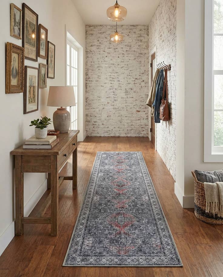 Detail image of 2' 7 x 12' Washable Timeless Runner Rug
