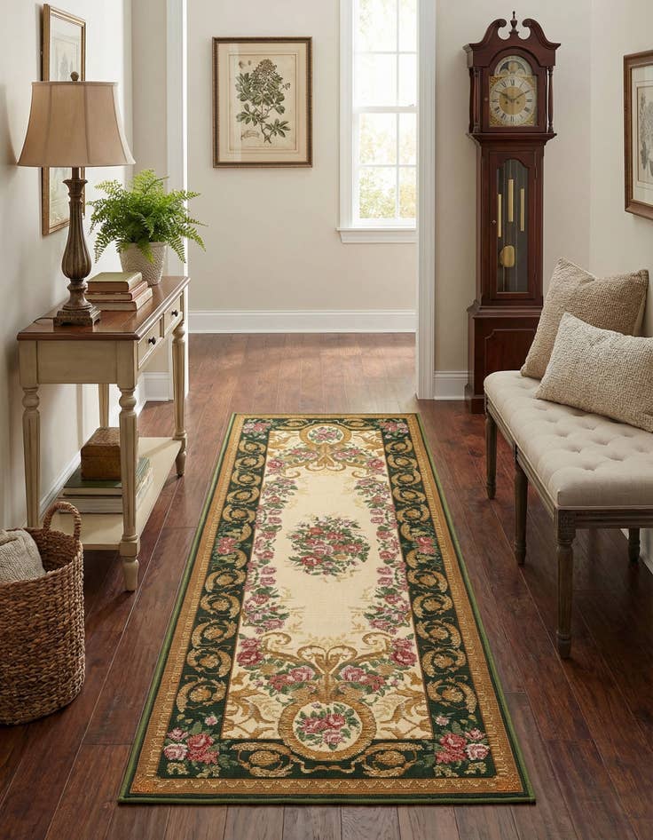 Detail image of 2' x 6'  Washable Traditional Indoor / Outdoor Runner Rug