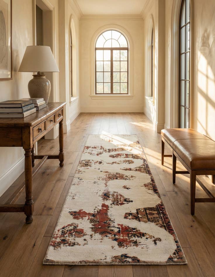 Detail image of 2' 6 x 9'  Hand Knotted Ultra Vintage Persian Wool Runner Rug