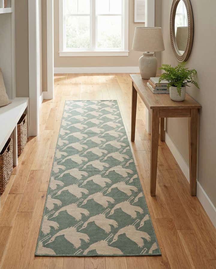 2' 7 x 10' Easy-Clean Coastal Indoor / Outdoor Runner Rug