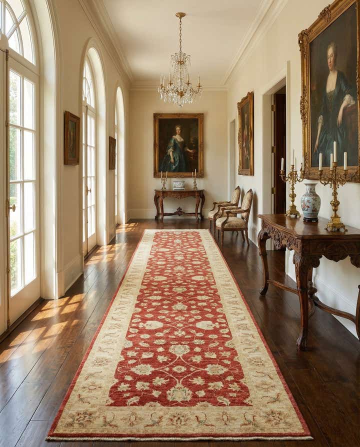 4' x 15' 10 Hand Knotted Peshawar Ziegler Wool Runner Rug