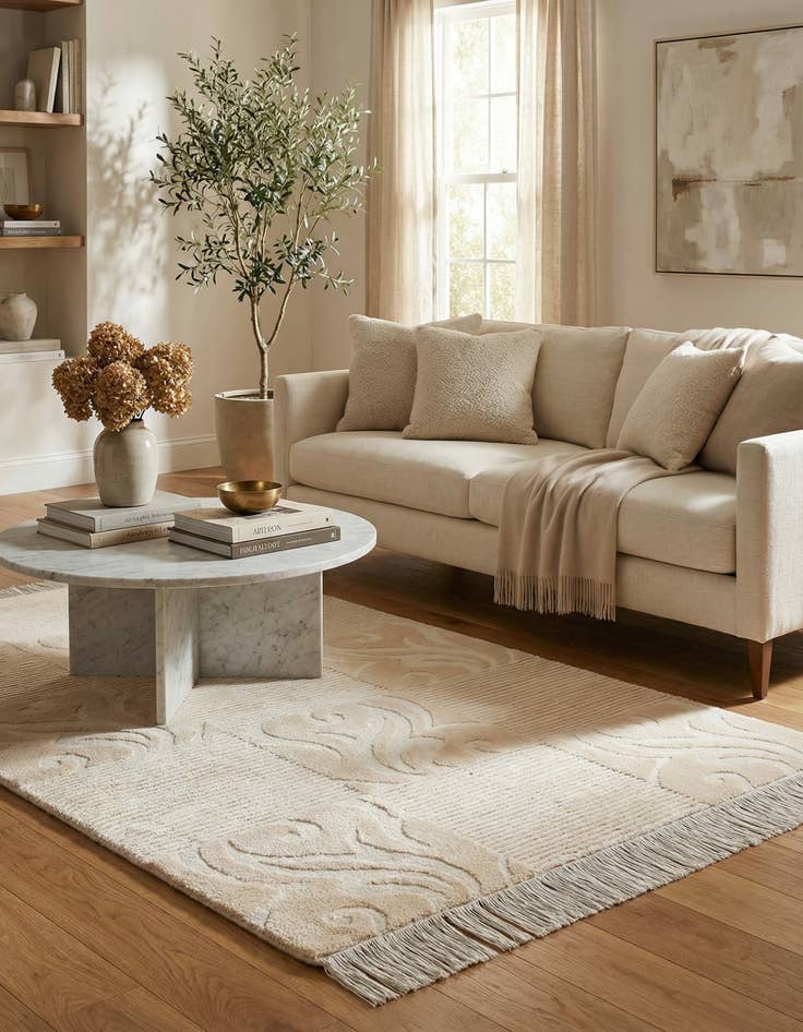 Detail image of 2' 8 x 4' 11  Hand Knotted Darya Wool Rug