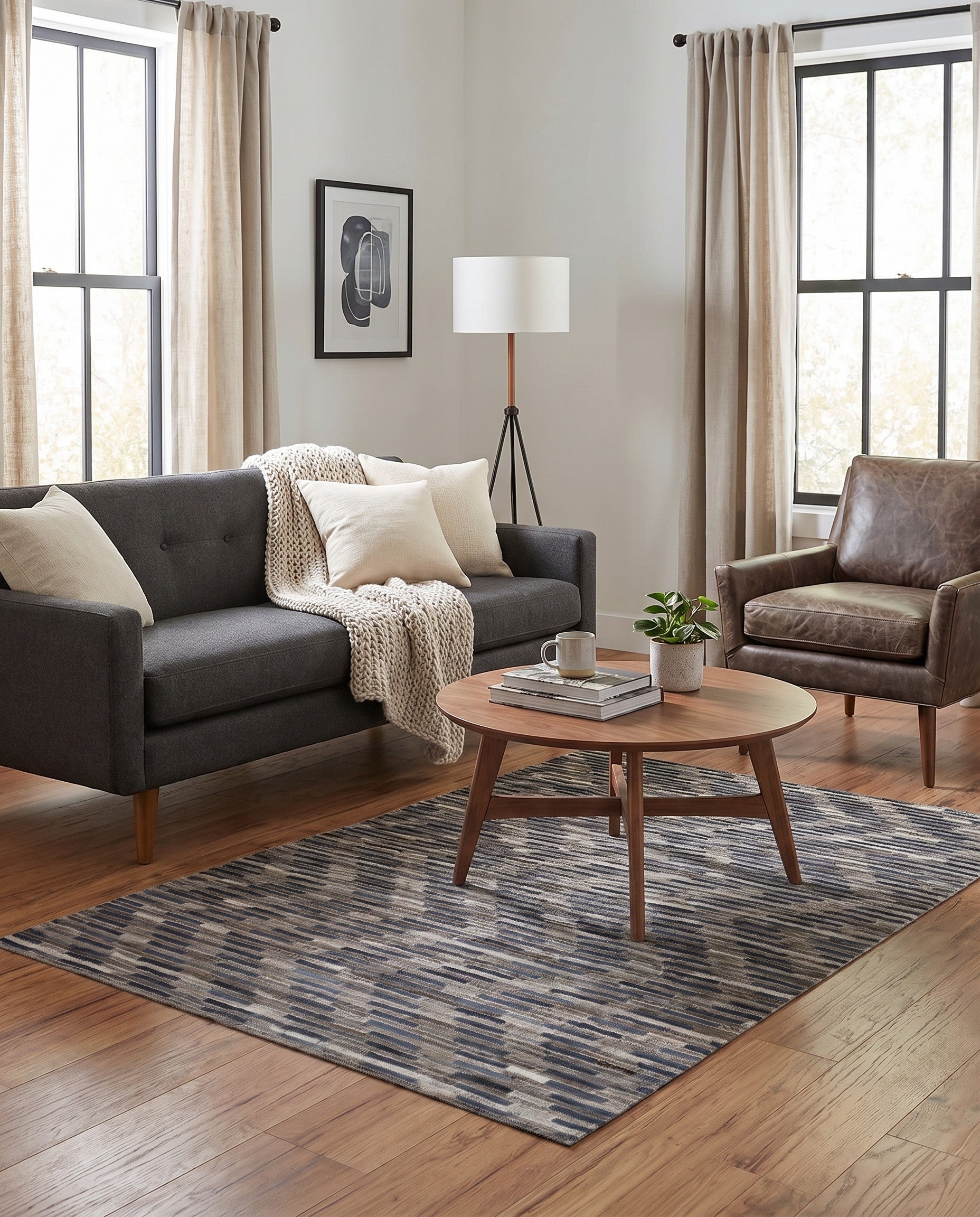 4' x 6' Cowhide Leather Rug