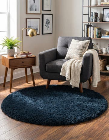 5' x 5' Infinity Shag Round Rug