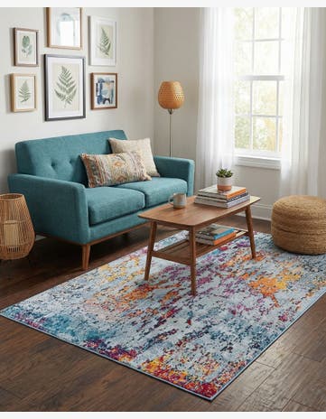 Blue and Multi Starlight Rug