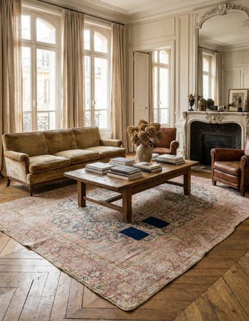 8' 8 x 11' 7 Hand Knotted Ultra Vintage Persian Wool Rug