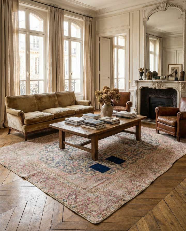 8' 8 x 11' 7 Hand Knotted Ultra Vintage Persian Wool Rug