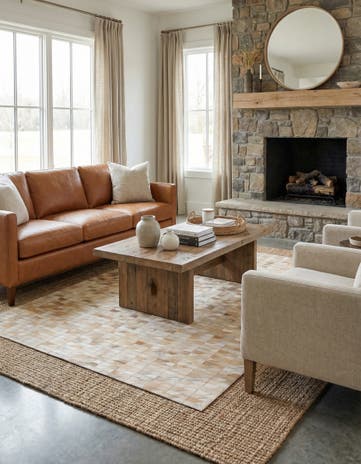 5' 4 x 7' 5 Cowhide Rug