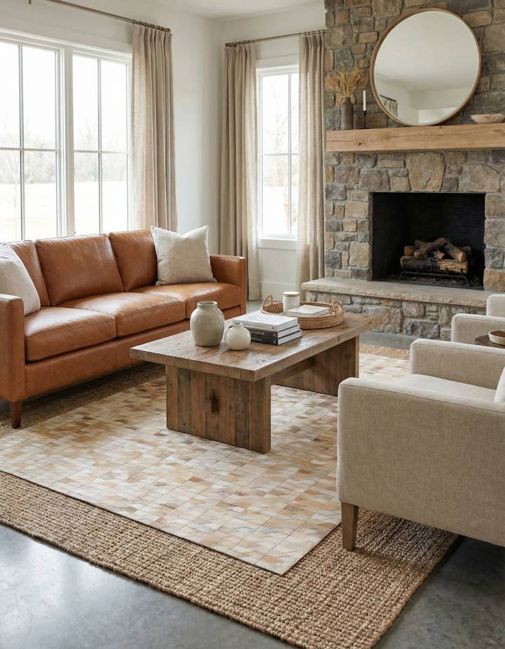 Detail image of 5' 4 x 7' 5 Cowhide Rug