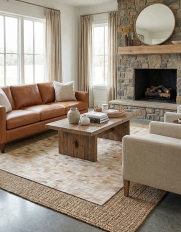 5' 4 x 7' 5 Cowhide Rug