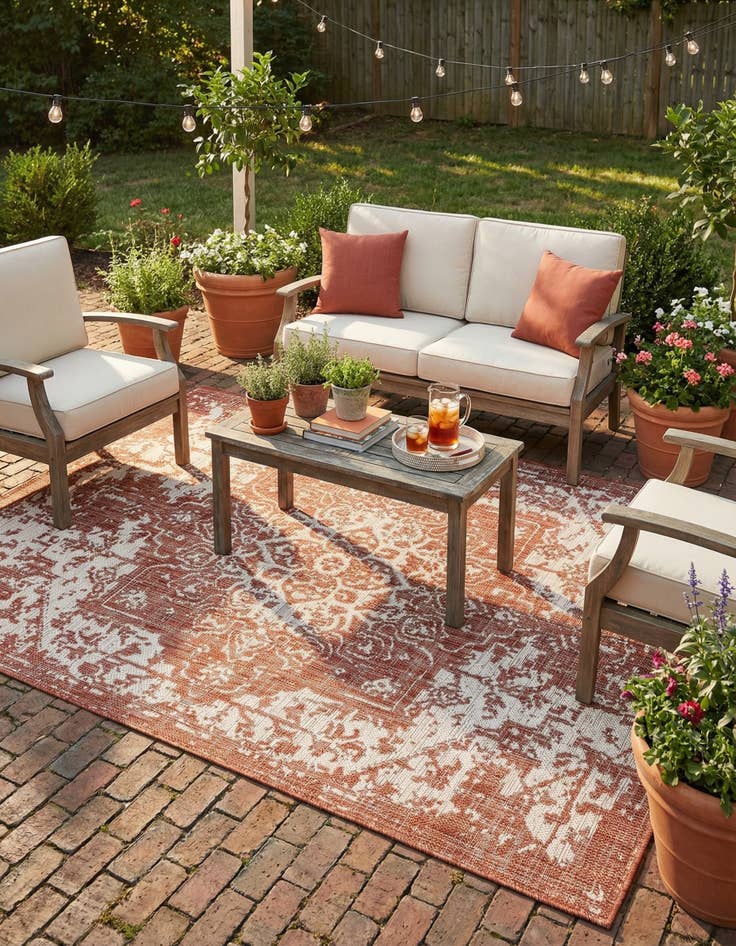 Detail image of  4' x 6'  Washable Jill Zarin Dubai Indoor / Outdoor Rug