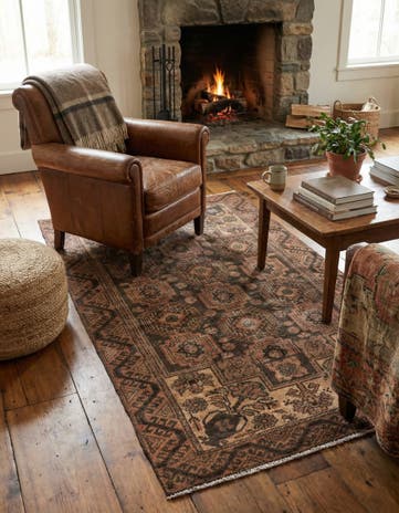 3' 3 x 6' 4 Hand Knotted Ultra Vintage Persian Wool Rug