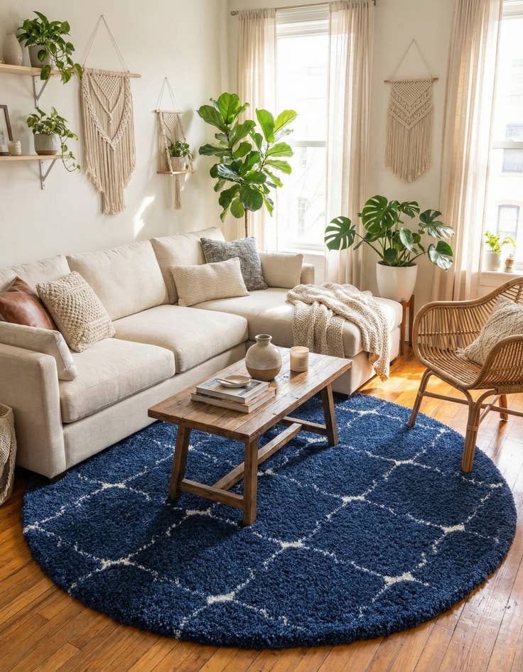 Detail image of 8' x 8' Marrakesh Shag Round Rug