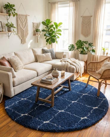  8' x 8' Moroccan Shag Round Rug