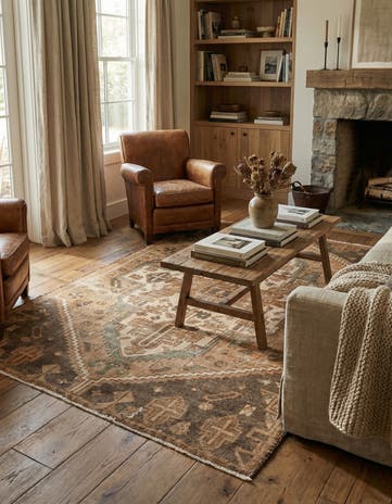 4' 2 x 5' 10 Hand Knotted Ultra Vintage Persian Wool Rug