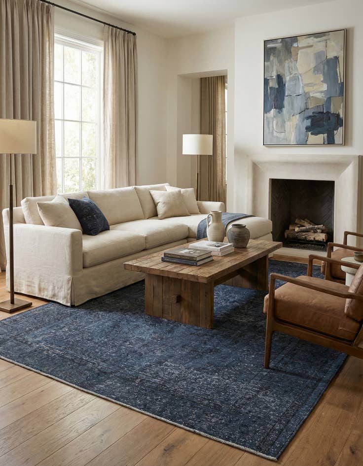 Detail image of 6' 6 x 8' 10  Hand Knotted Ultra Vintage Persian Wool Rug