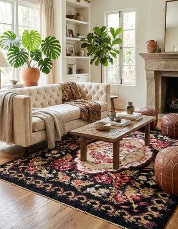 7' 9 x 9' 7 Hand Knotted Moroccan Wool Rug