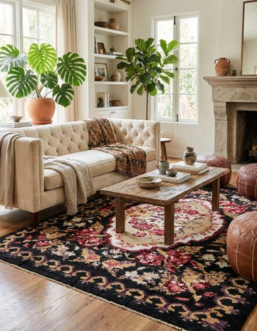 7' 9 x 9' 7 Hand Knotted Moroccan Wool Rug