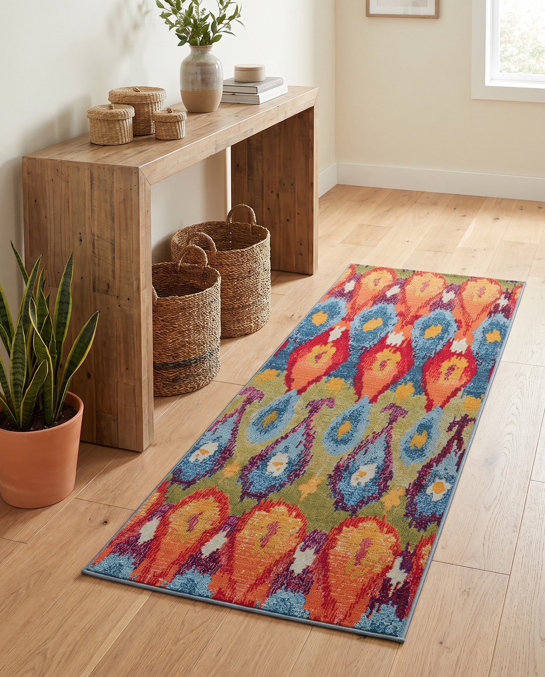 2' x 5' Easy-Clean Modern Indoor / Outdoor Runner Rug