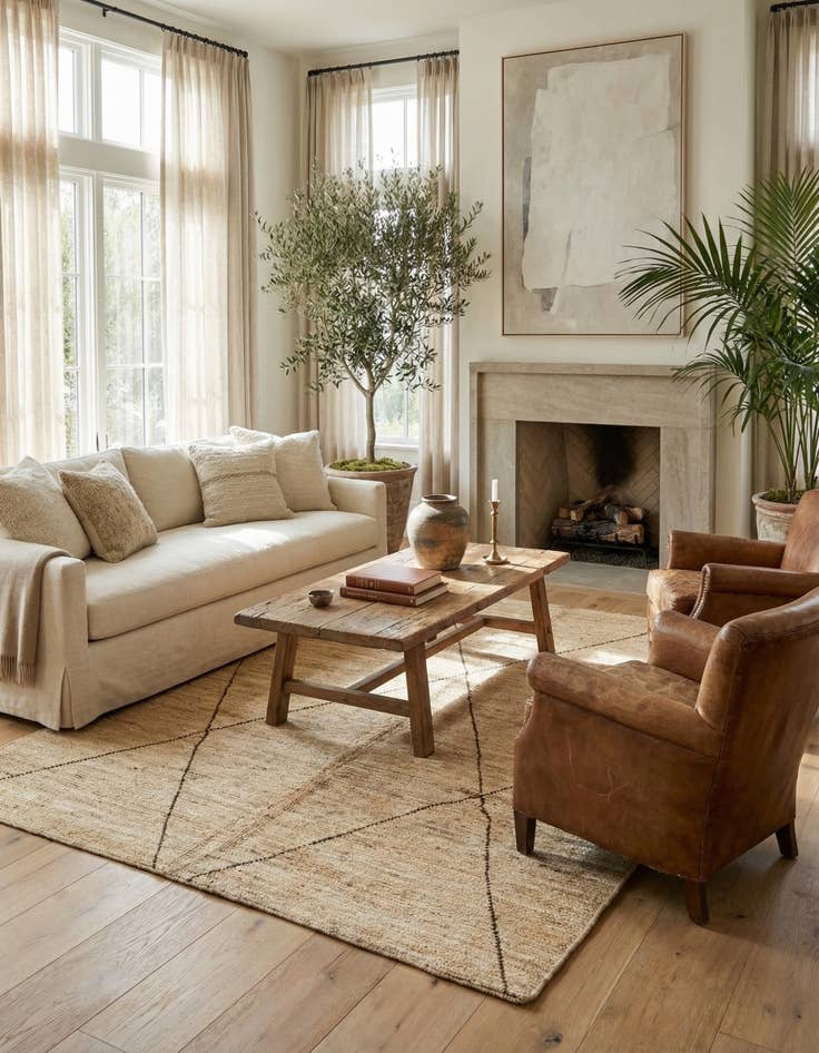 Detail image of  4' 10 x 5' 8  Hand Knotted Moroccan Wool Rug