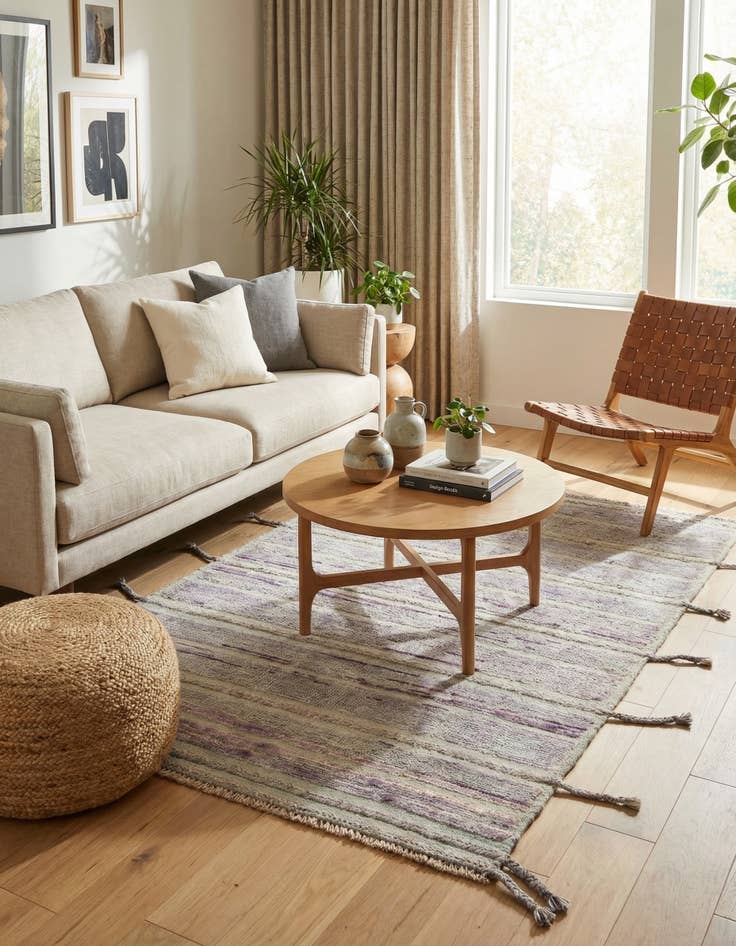 Detail image of 4' 3 x 6' 2  Hand Knotted Moroccan Wool Rug