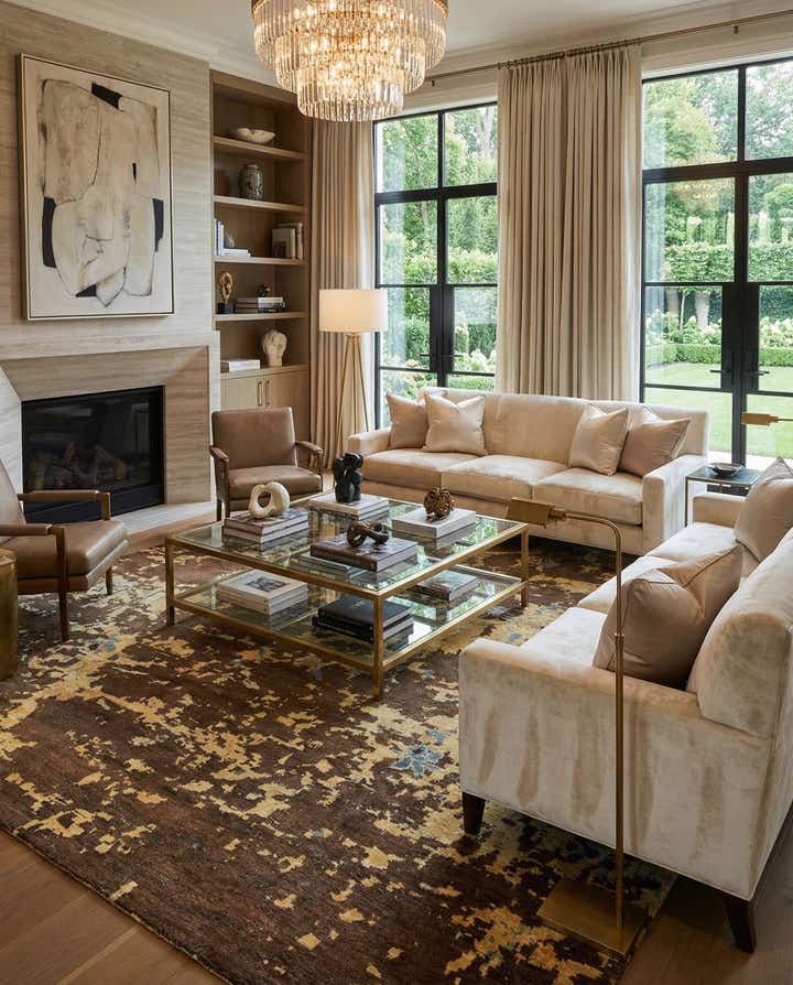 12' 6 x 15' 4 Hand Knotted Darya Wool Rug