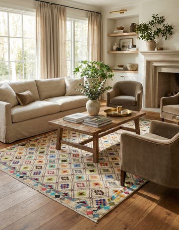 6' 8 x 10' 7 Hand Knotted Darya Wool Rug