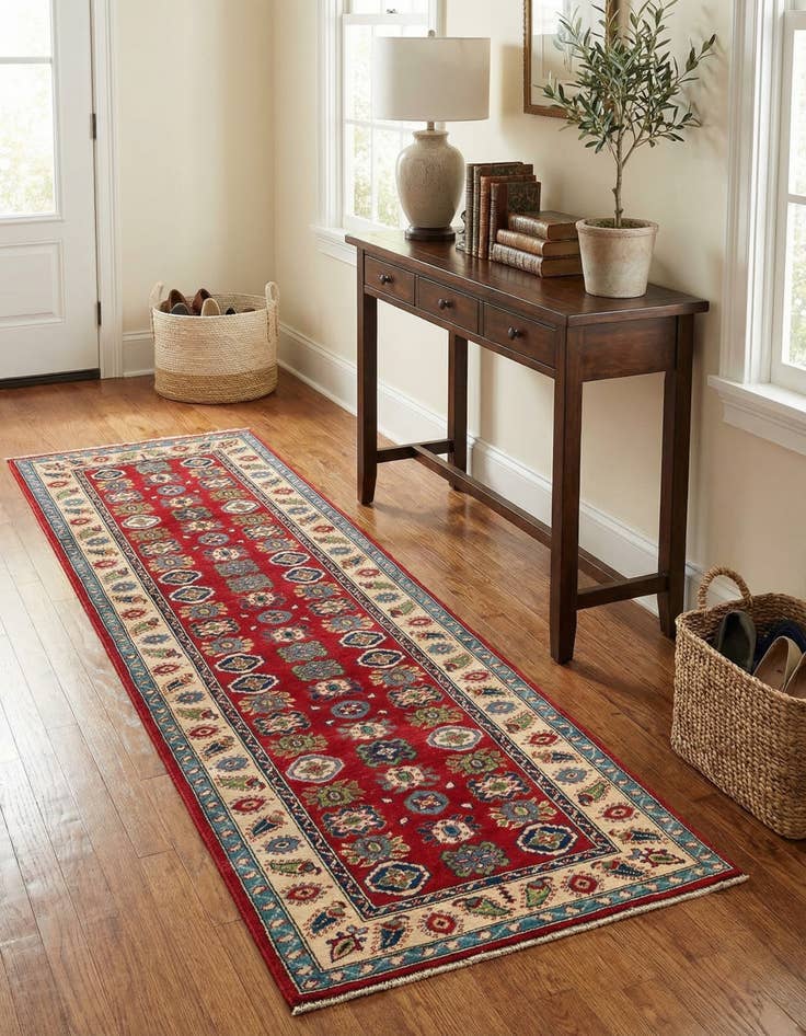 Detail image of 2' 9 x 9' 10 Hand Knotted Kazak Runner Rug