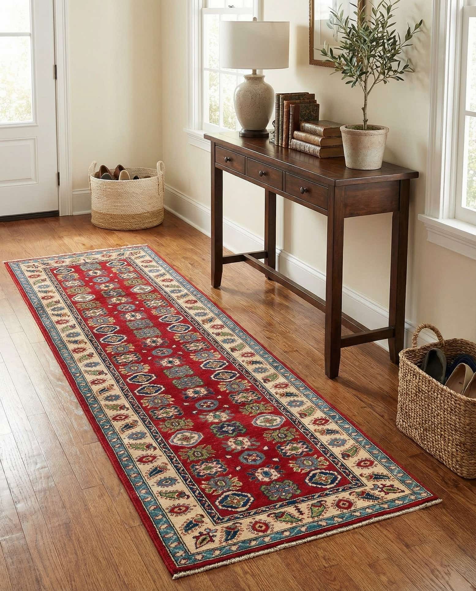 2' 9 x 9' 10 Hand Knotted Kazak Runner Rug