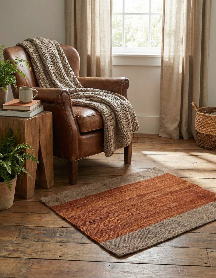 Detail image of 1' 6 x 1' 7  Hand Woven Pillow Wool Square Rug