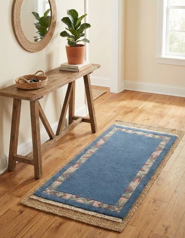 2' 1 x 3' 10 Hand Knotted Nepal Wool Runner Rug