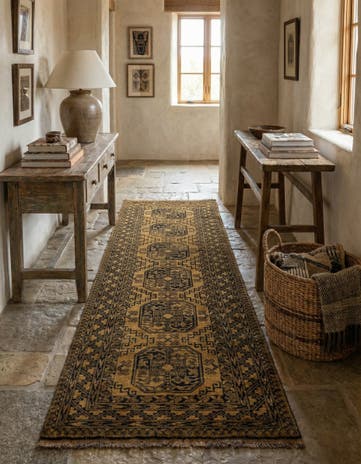 3' x 9' Hand Knotted Khal Mohammadi Wool Runner Rug