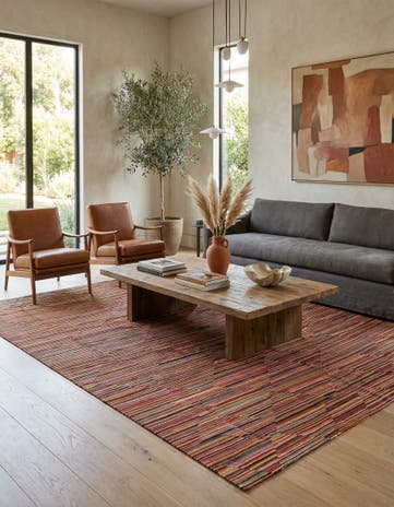 8' x 9' 9 Hand Woven Kilim Modern Wool Rug