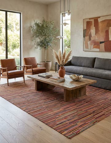 8' x 9' 9 Hand Woven Kilim Modern Wool Rug