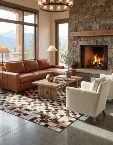 5' x 7' 10 Cowhide Rug